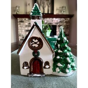 Vtg 1980 TOWN CHURCH Original Dept 56 Christmas Original Snow Village House